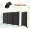 3 Panel Folding Room Divider with 8 Smooth Universal Lockable Wheels